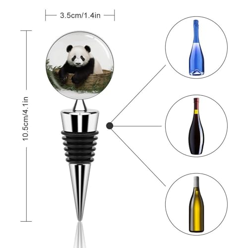 Bouchon de vin panda réutilisable pour conservation hermétique