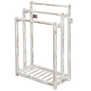 Mygiftshabbywhitewashedwoodfreestanding3bartowelrackholderwithbottomstorageshelflaundryandbathroomtoweldryingrack Urban Country Home Decor Mygift shabby whitewashed wood freestanding 3 bar towel rack holder with bottom storage shelf laundry and bathroom towel drying rack urban country home decor