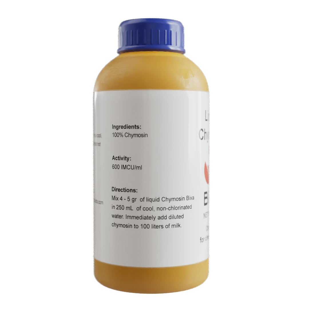 Chymosin Rennet | Milk Coagulant | Quimosina Liquida Bixa | Cuajo Para Quesos Madurados | 17 Fl oz