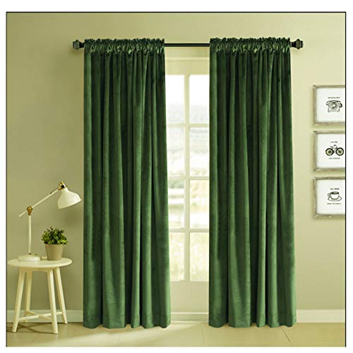 Green Velvet Curtains for sale Only 4 left at 60