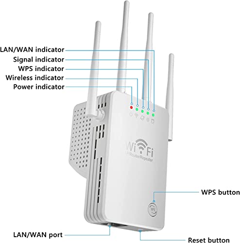 Wifi Extender, Wifi Signal Booster Up To 4000Sq.ft And 26 Devices, Wifi Range Extender, Wireless Internet Repeater, Long Range Amplifier With Ethernet Port, 1-Tap Setup, Access Point, Alexa Compatible #TOP1