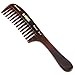 Kent 21T Large all Coarse Hair Detangling Comb, Wide Teeth for Long Thick Curly Wavy Hair. Hair Detangler Comb For Wet and Dry. Rake Comb Saw-Cut from Cellulose and Hand Polished, Handmade in England