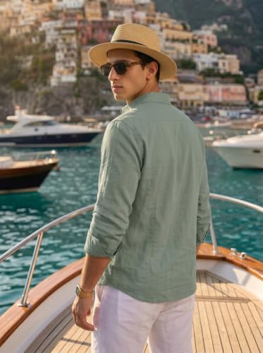 Image of NexaFlair Man's Casual | Formal | Linen| Cotton | Regular Wear Collared | Fit Shirt for Men