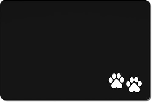 Miniatura 16 de Rnivvi Tapete de comida para perros, 12" x 19" pulgadas, tapete absorbente con diseño de flores para tazones de perros y gatos para comida y agua