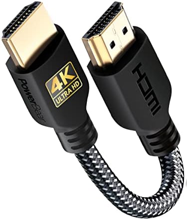 PowerBear 4K HDMI Cable 0.5 ft (6 inch), High Speed Short Hdmi Cables