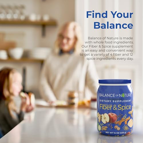 Balance of Nature Fiber & Spice - Psyllium Husk, Flax Seed, Turmeric & Apple - Spiced Cider Powdered Drink Mix - 30 Servings - Thumbnail 5