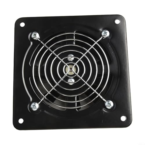 Ventilador de escape de 4 pulgadas, 80 W, montaje en pared, para cocina, baño, ático, invernadero, sótano, carcasa de acero inoxidable de alta velocidad de 2600 rpm, eficiencia energética (negro) Ventilador de escape de 4 pulgadas, 80 W, montaje en pared, para cocina, baño, ático, invernadero, sótano, carcasa de acero inoxidable de alta velocidad de 2600 rpm, eficiencia energética (negro)