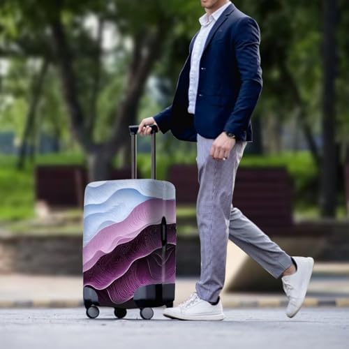 Macaron Gradient Print Luggage Cover, Macaron Color Scheme Design Suitcase Covers for Luggage, Macaron Color Scheme Design Suitcase Cover Tropical Souvenir Gifts Fits 29-32Inch Luggage3