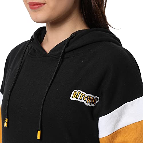 Image of Campus Sutra Women's Cotton Hooded Neck Sweatshirt