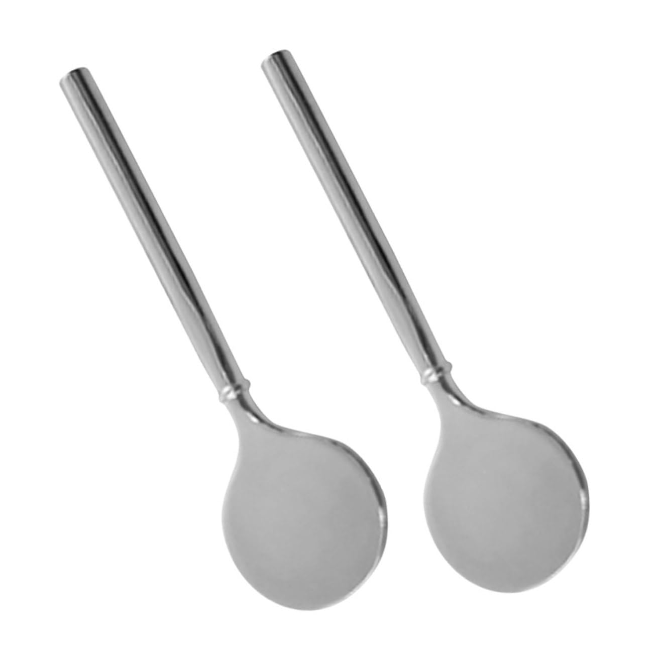 FOMIYES Metal Makeup Spatulas for Creams Masks 2pcs Skincare Tools Comfortable Grip Eye Stick Included