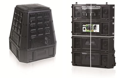 Prosper Plast Ikel630 C-s411 90 x 91 x 107 cm Evogreen Composteur – Noir (4 pièces)