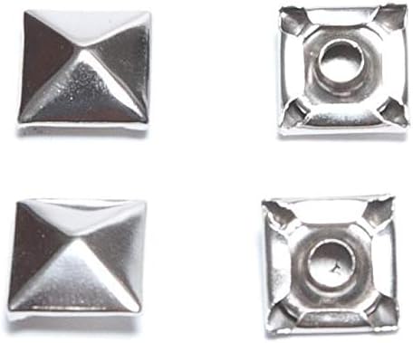 GoldStar Tool Pyramid Square Rivets Metal Rivet for Clothing (Nickle, 10MM (Set of 1000))