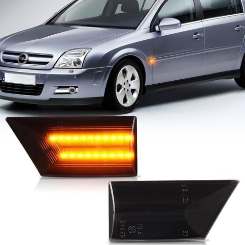 OZ-LAMPE Clignotant latéraux LED pour Opel Vectra C 02 03 04 05 06 07 08, Feux de Répétition Latéraux pour Signum 03 04 05 06 07 08, avec Canbus, Sans...