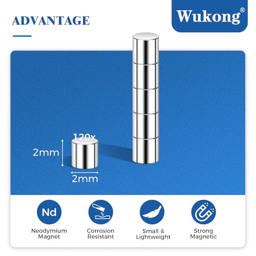 Wukong Small N45 Magnets 2x2mm, Silver - Image 2