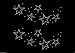 Clear 2x Star Lace Iron On Rhinestone Transfer Crystal Hotflix t-shirt applique