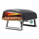 MasterPRO Napoli - Forno per pizza a gas con funzione girevole per una distribuzione uniforme del calore - Potenza fino a 500 °C - Pizza in 60 secondi - Borsa per il trasporto e vassoio in pietra