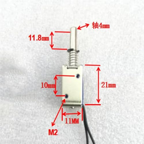 Serrure miniature solénoïde push pull DC 6V pour meuble et tiroir connecté - 5