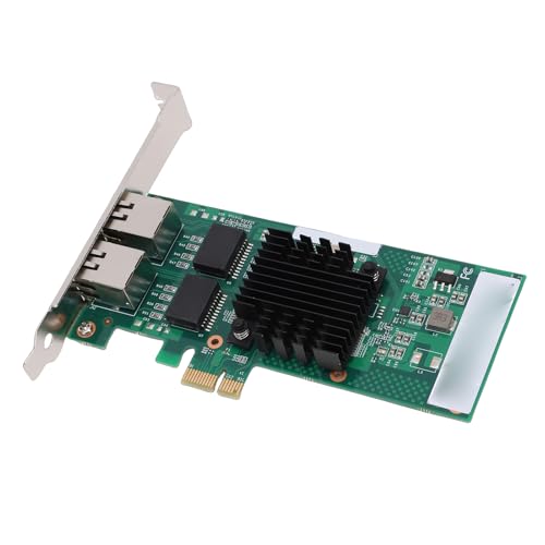 Zunate Ethernet PCI Express Dual RJ45 Puertos 82571 Controlador Adaptador Gigabit PCIe para Linux VMware, Brackets de Perfil Bajo y Altura Completa, 10/100/1000Mbps miniatura 6