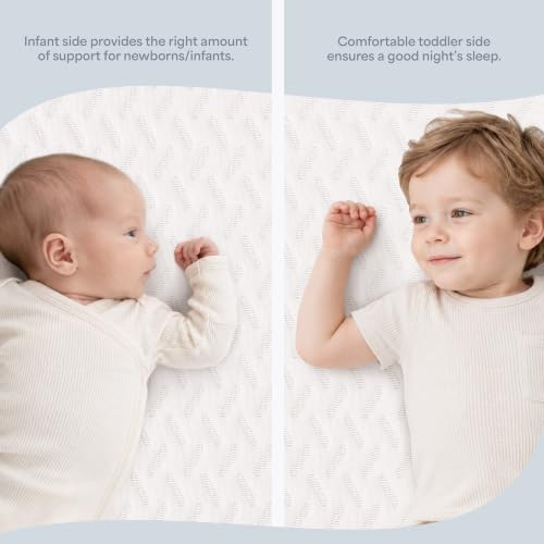 Image of Dream On Me Premium 2-in-1 Baby Fairy Crib & Toddler Mattress, Made in USA
