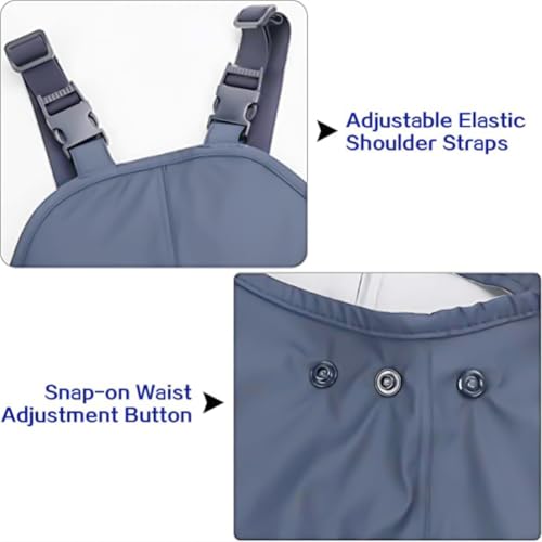 Image of SSAWcasa Kids Rain Pants, Toddler Waterproof Boys Girls Pants, Mud Dirty Proof Rain Suspender Trousers Overalls