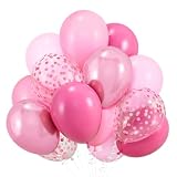 Luftballons Rosa,30 Stück Fuchsia Hot Pink Ballons Geburtstag Frau,12 Zoll