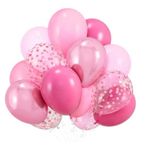 31 Różowy Metaliczny i Czerwony Różowy Brokat Balony