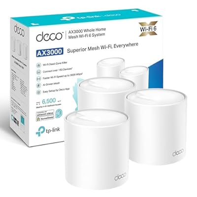 TP-Link Deco X50 Sistema WiFi 6 AI Mesh, AX3000 Doble Banda 2.4 GHz/5 GHz, Cobertura hasta 600 m2, 3X Puertos GigabIt por Unidad, Banda 160MHz Canal, ODFMA, 1024QAM, Color Blanco | Ya disponible en tu tienda friki favorita! En mundofriki.es!