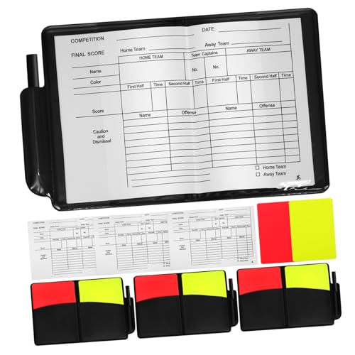 VANZACK 4 Sets Set Red and Yellow Card Set Cards with Score for Soccer Volleyball and Sports Games Comfortable Handling Versatile Use Accessories