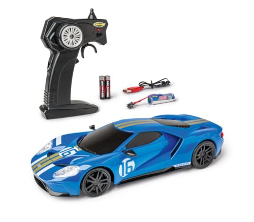 Carson 1:24 Ford GT 2,4 GHz 100% RTR – fjärrstyrd bil, LED-belysning, restid ca 60 min, RC bil, RC fordon, fjärrkontrollstyrd leksak