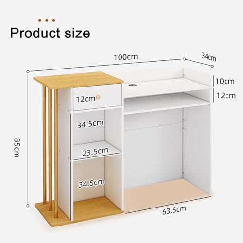 Meuble de réception moderne chic texture marbre pour bureau et boutique - 2