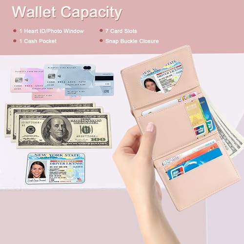 Sunwel Fashion Girls Cute Coquette Bow Wallet with Pink Froral Small Wallet Cash Pocket Card Holder ID Window Purse for Women (BLACK)2