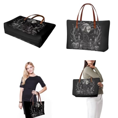 Image of Top Handle Purse for Women, Large Tote Handbag With PU Wallet Set, Gift for Mom