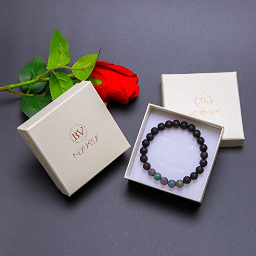 Bivei Natural Lava Rock Stone Essential Oil Diffuser Stretch Bracelet Healing Energy Gemstone Jewelry Protection2