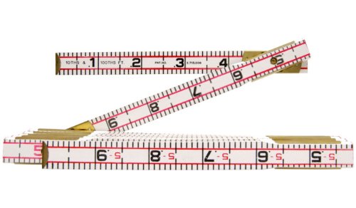COOPER HAND TOOLS LUFKIN 1066D ENGINEER'S SCALE WOOD RULE RED END - 6'x5/8" (PACK OF 6)