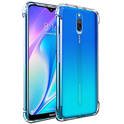 Image of COVERBLACK Rubber Back Cover for Mi Redmi8A Dual - M2001C3K3I - Transparent