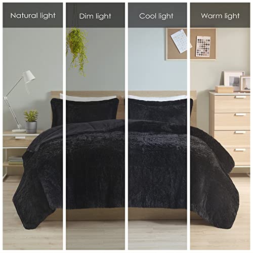 Intelligent Design Malea Faux Fur Comforter Set #TOP30
