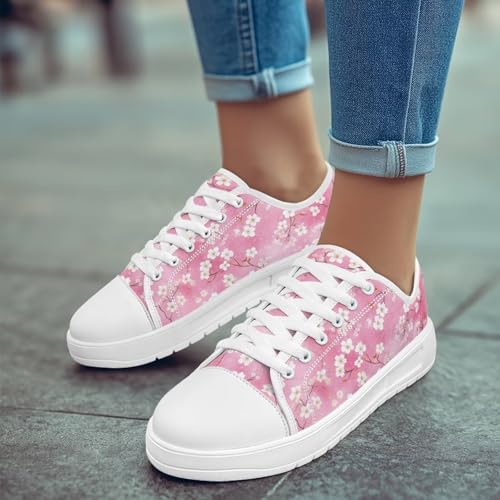 Womens Canvas Sneakers Flower Shoes for Women Lightweight & Comfort Casual Shoes3