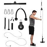 SPORTNOW Poleas Gimnasio para Casa, Sistema de Polea de Cable de Peso para Gimnasio, para Tracción LAT, Rizo de Bíceps, Tríceps, Entrenamiento de Brazo, Hombros y Espalda