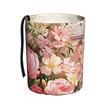 Yaxongx Moonflower Lodge Pattern Car Trash Can Hanging Foldable Car Trash Bag Waterproof Auto