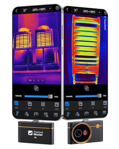 Wärmebildkamera für Android Thermal Master P4 Infrarotkamera mit Dual-Objektiv 512x384 X³ IR Auflösung Temperaturbereich -20℃-600℃, 0,035℃ Empfindlichkeit Geeignet für Elektrische und Haus-Inspektion