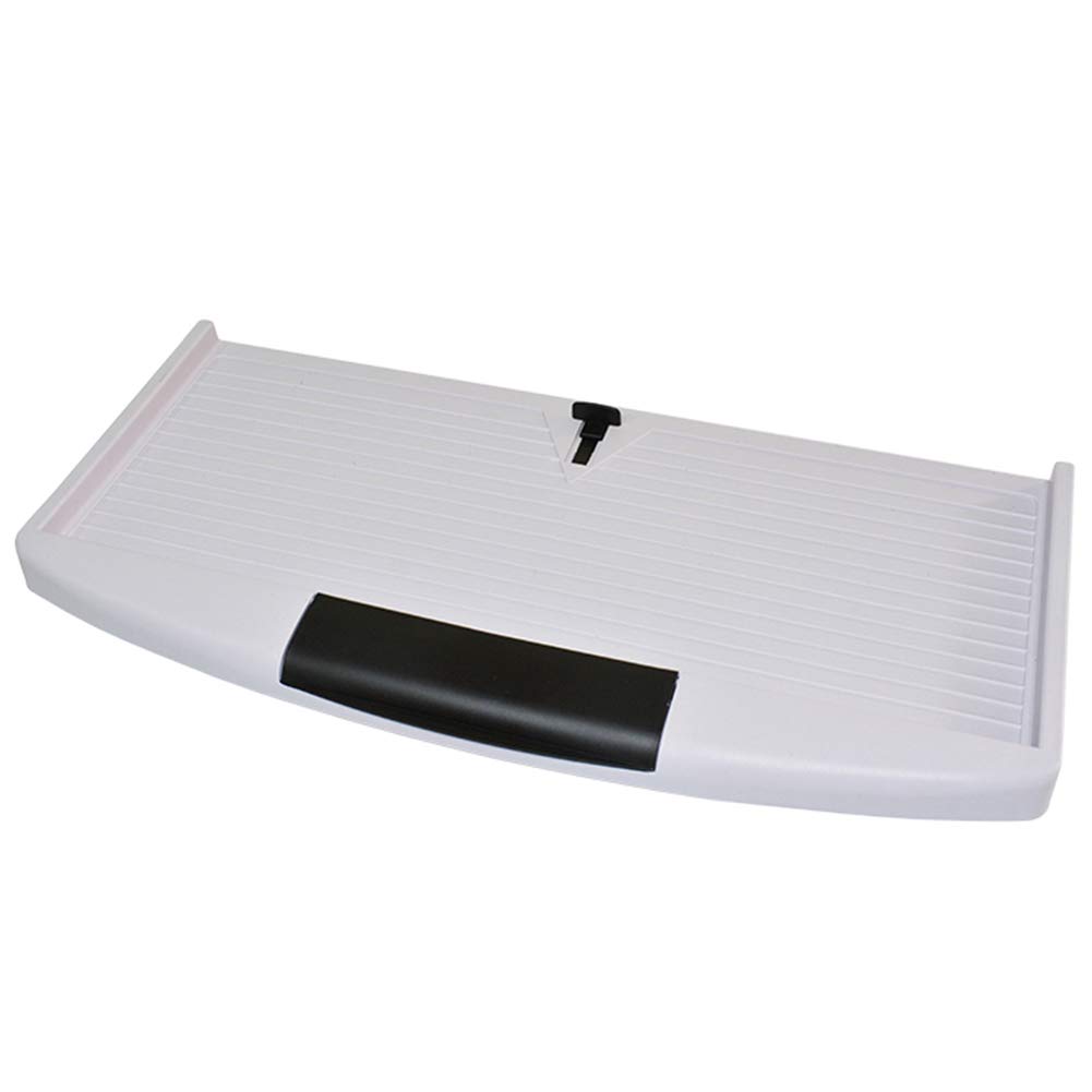YYQ SHOP 53X20cm Keyboard Tray Platform for Computer Desk,No Noise,Sliding Pull Out PC Keyboard Drawer Shelf Stand,White/Black,Easy to Assemble