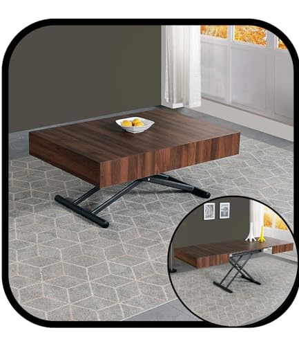 Volero Shopping Online, Mesa Transformable, Mecanismo De Salida, Modelo Aquiles Grande, Parte Superior De Madera De Nogal, Estructura De Acero Color Plata. Volero Shopping Online, Mesa Transformable, Mecanismo De Salida, Modelo Aquiles Grande, Parte Superior De Madera De Nogal, Estructura De Acero Color Plata.