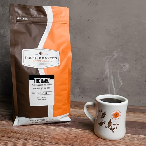 Fresh Roasted Coffee, FRC Dark Roast Blend, 5 lb (80 oz), Kosher, Whole Bean - Thumbnail 4
