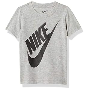 NIKE Children’s Apparel Boys’ Little Sportswear Graphic T-Shirt, Dark Grey Heather, 6