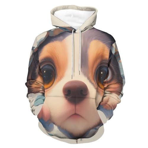 Sweat à capuche Mur pour Chien pour homme et femme taille S
