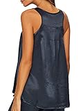 PJ Harlow Womens Laura Pajama Top, Navy Blue, Small US