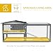 leoglint Large Rabbit Hutch Outdoor, 2-Tier 61