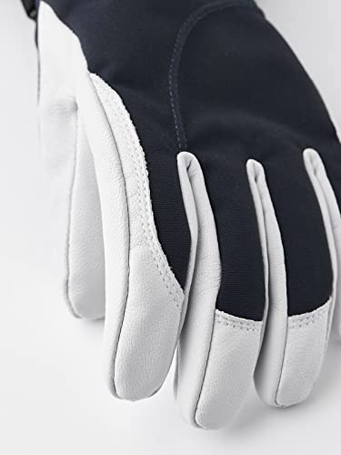 Hestra Heli Ski Womens Glove - Classic 5-Finger Leather Snow Glove For Skiing, Snowboarding And Mountaineering (Women’s Fit) - Pale Grey/Offwhite - 9 #TOP6