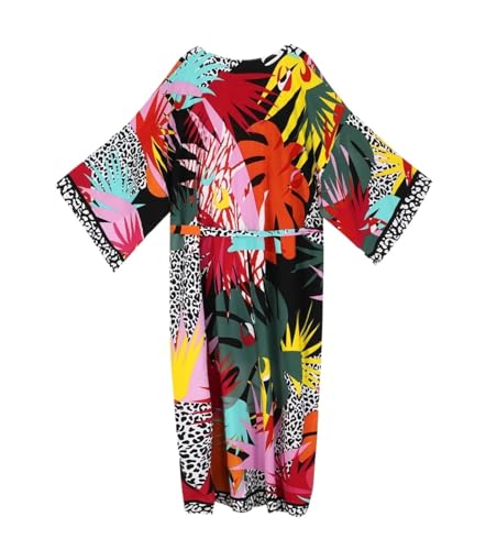 Vestido playero de talla grande para mujer en corte holgado y largo