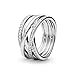 Price comparison product image PANDORA Timeless Women's Sterling Silver Entwined Cubic Zirconia Ring, Size 48, No Box